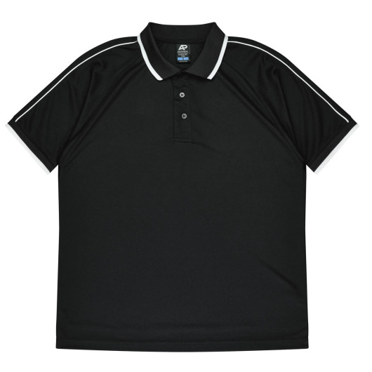 Bulimba Mens Polos Black White